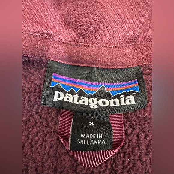 Patagonia Maroon Quarter-Zip Fleece Sweater - Picture 5 of 9
